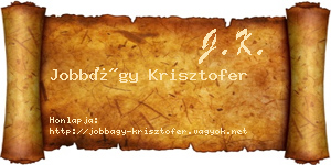 Jobbágy Krisztofer névjegykártya