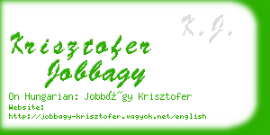 krisztofer jobbagy business card